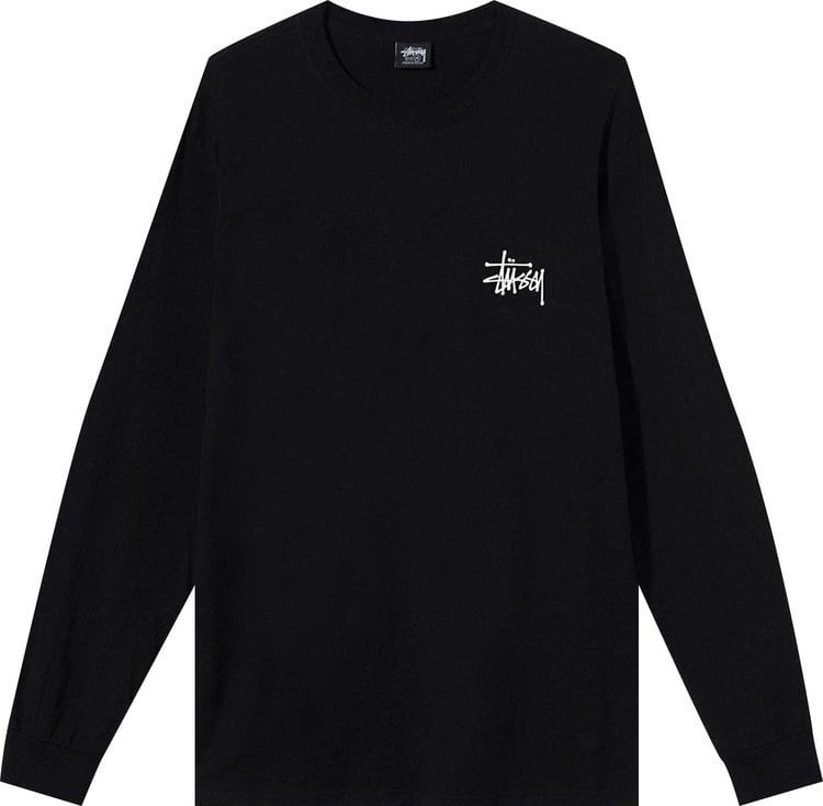 Stussy Basic Long-Sleeve Tee 'Black', black