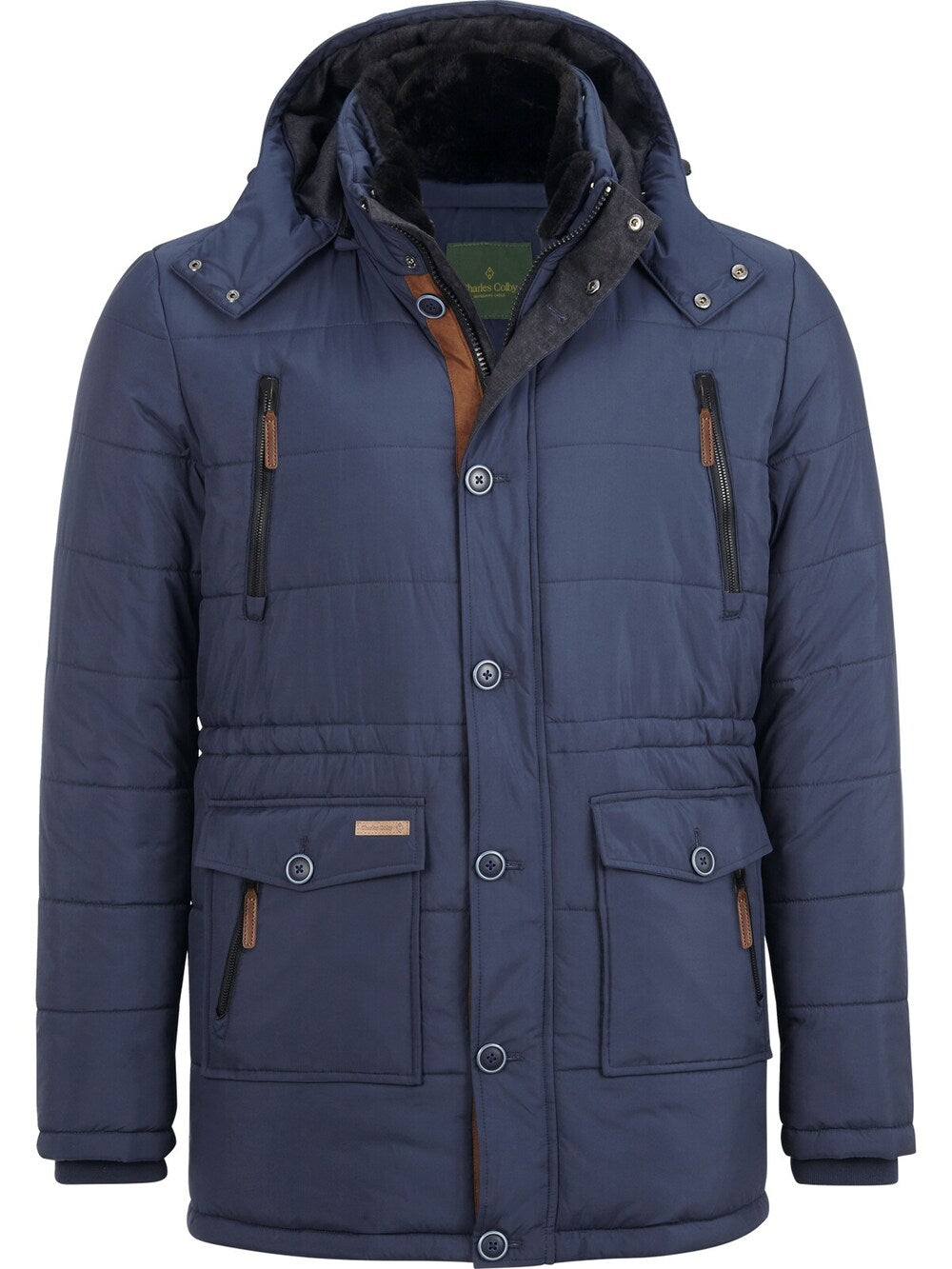 Charles Colby Sir Horace winter parka, dark blue