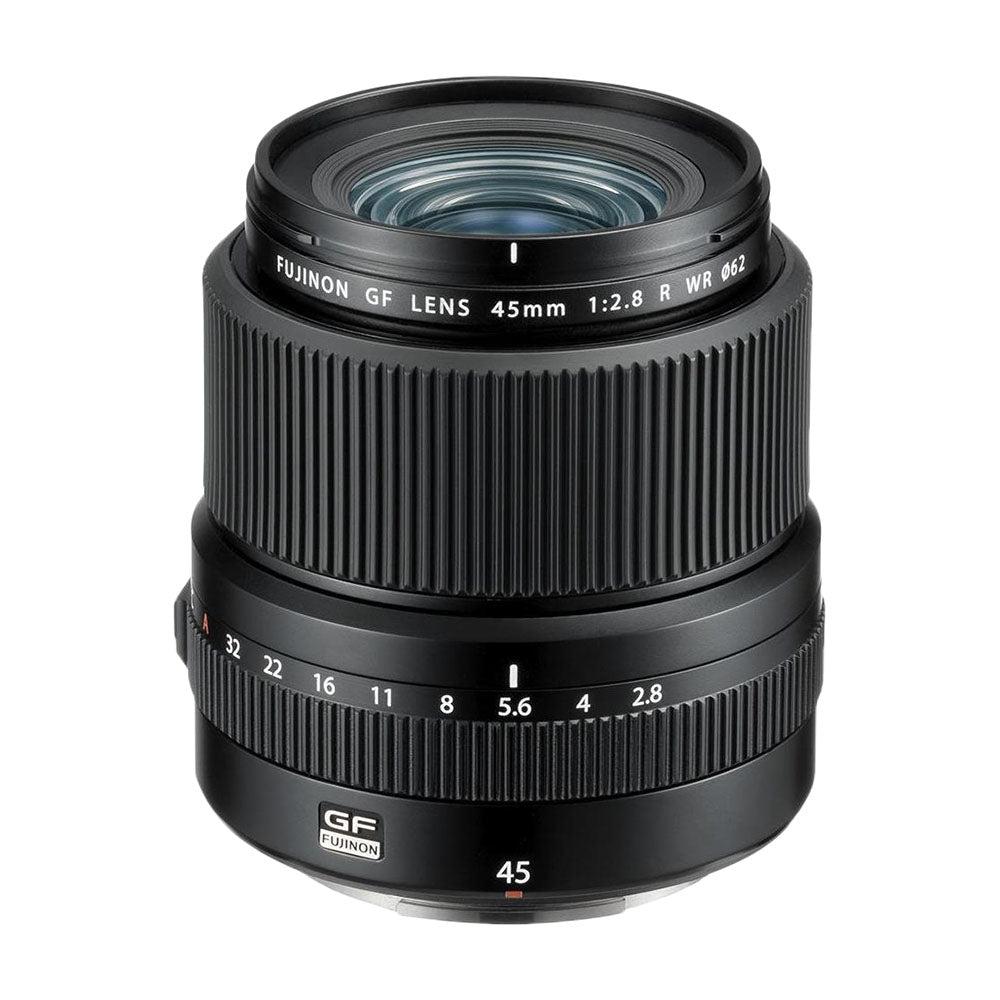 عدسة فوجي فيلم فوجينون GF 45mm f/2.8 R WR، باللون الأسود