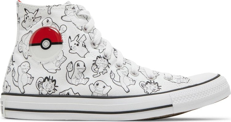 Converse Pokemon x Chuck Taylor All Star High Poke Ball Sneakers, white