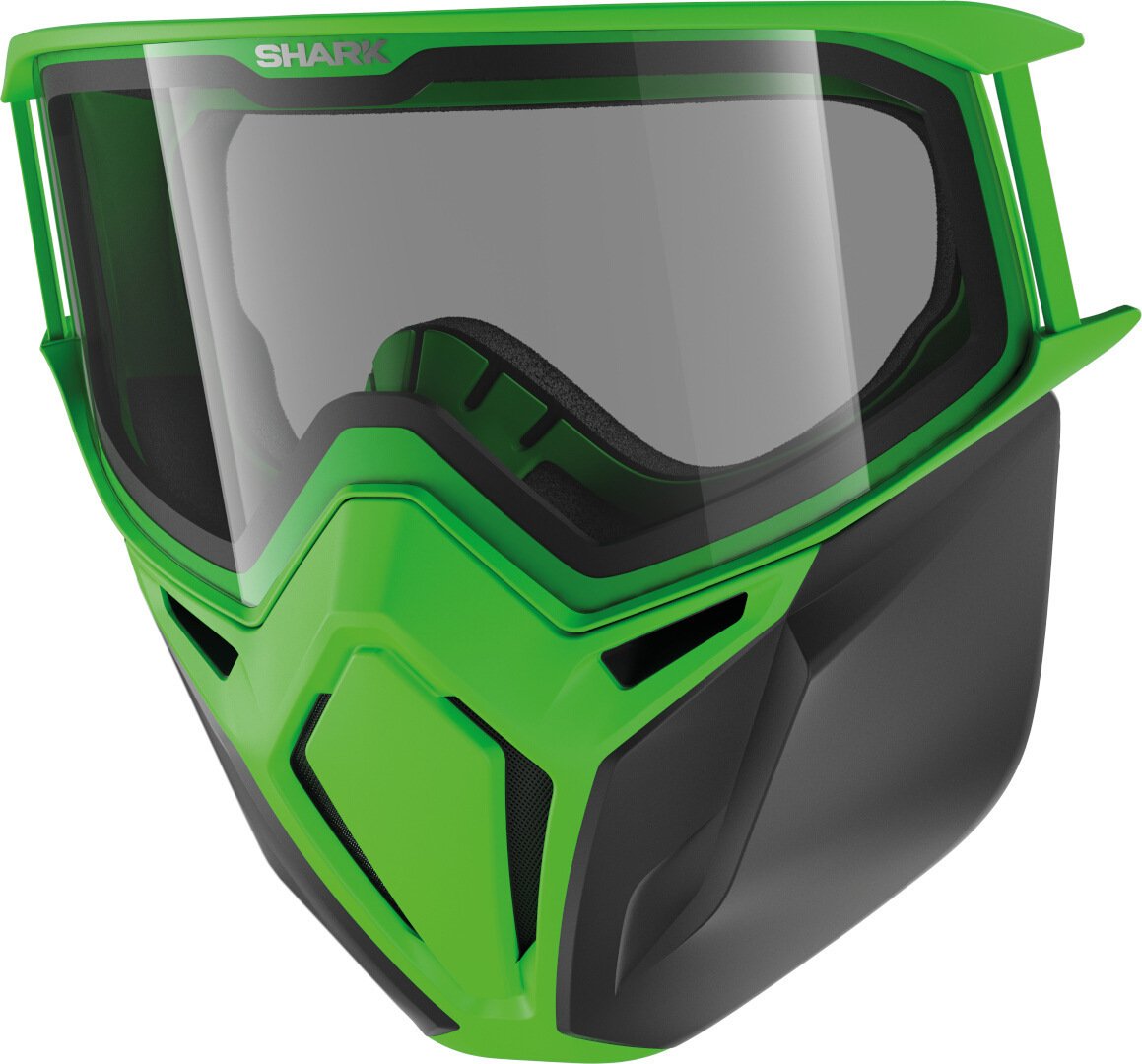 Shark Street Drak Glasses and mask set, green