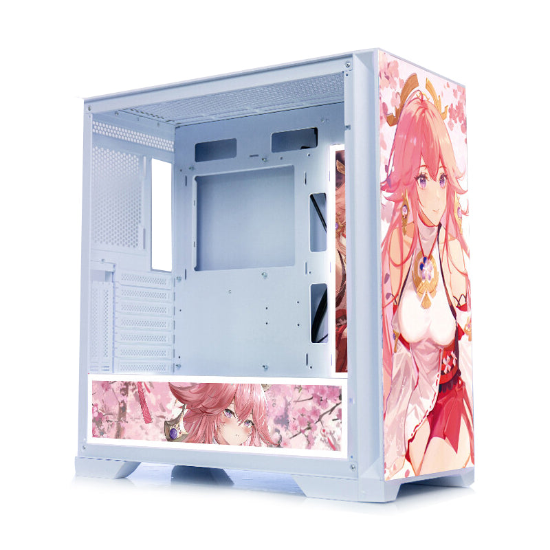 Case SAMA Custom Xianma Yanzhishen Yae Miko, Mid Tower, white/pattern