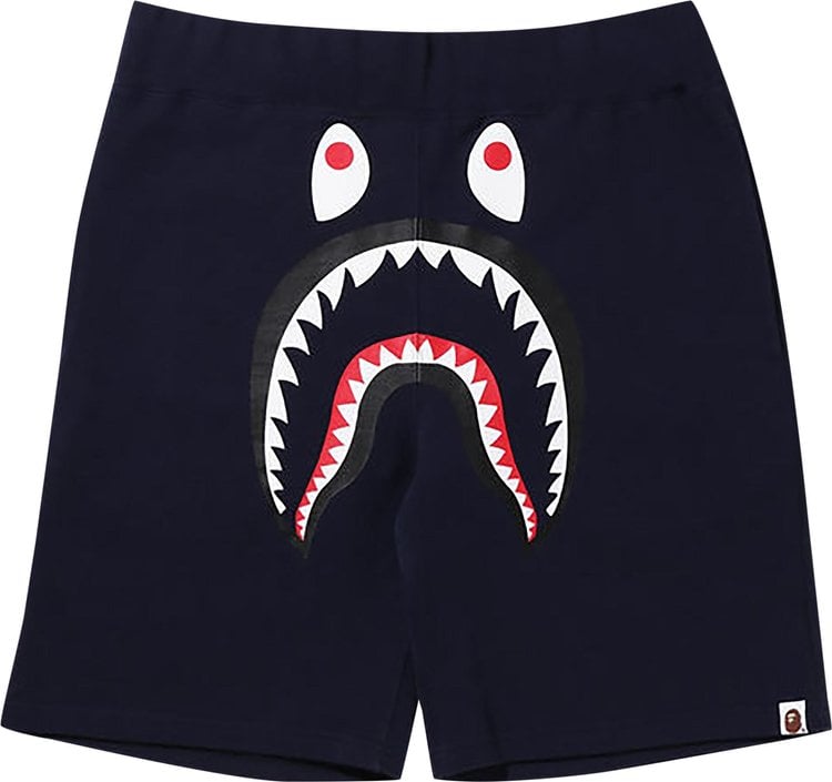 شورت رياضي من BAPE Shark باللون الأسود، أسود