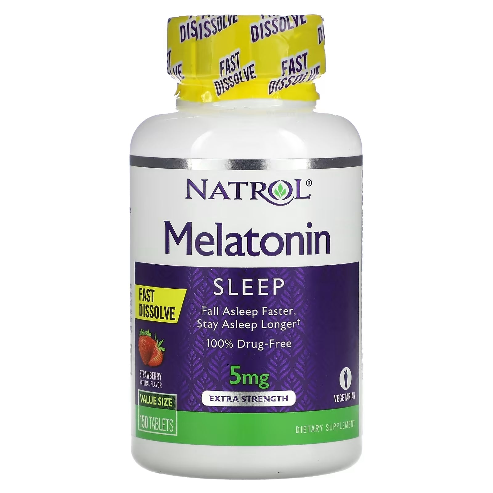 Melatonin Instant Extra Natrol, strawberry, 150 tablets