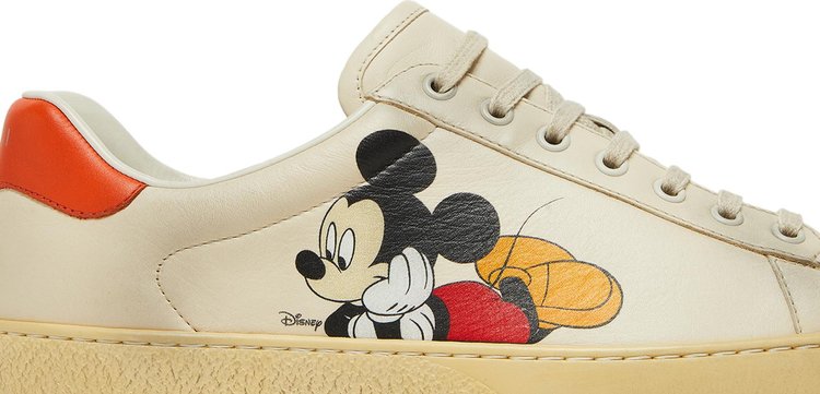 Disney x Gucci Ace Low Mickey Mouse Sneakers - Ivory, white