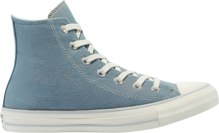 حذاء رياضي Converse Chuck Taylor All Star Platform High Digital Powder للنساء - جينز مغسول، أزرق