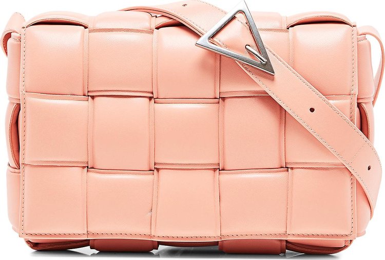 Bottega Veneta Padded Cassette Bag Peachy/Silver, orange