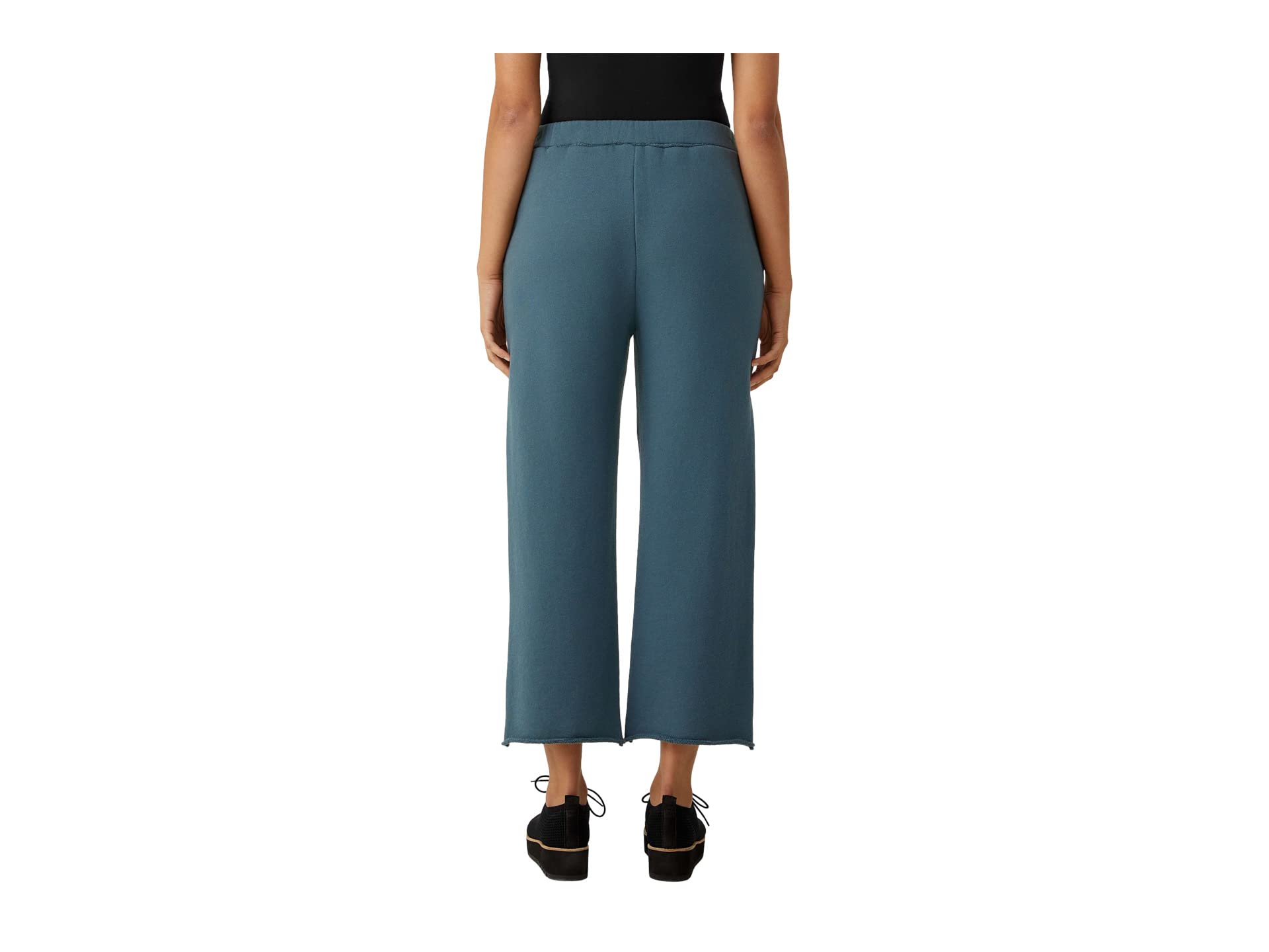 Pants Eileen Fisher, Cropped Straight Pants in Organic Cotton French Terry