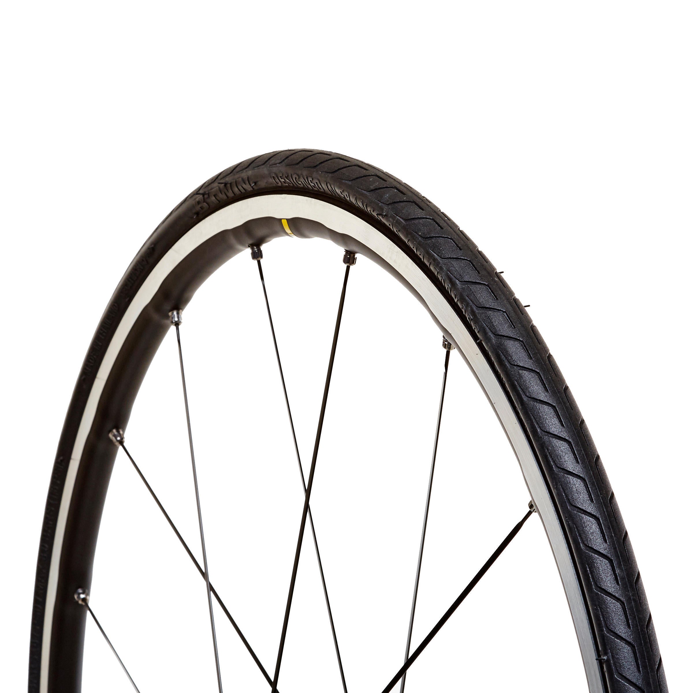 Bicycle tire 700x32 with hard sides, black-gray TRIBAN PROTECT Btwin