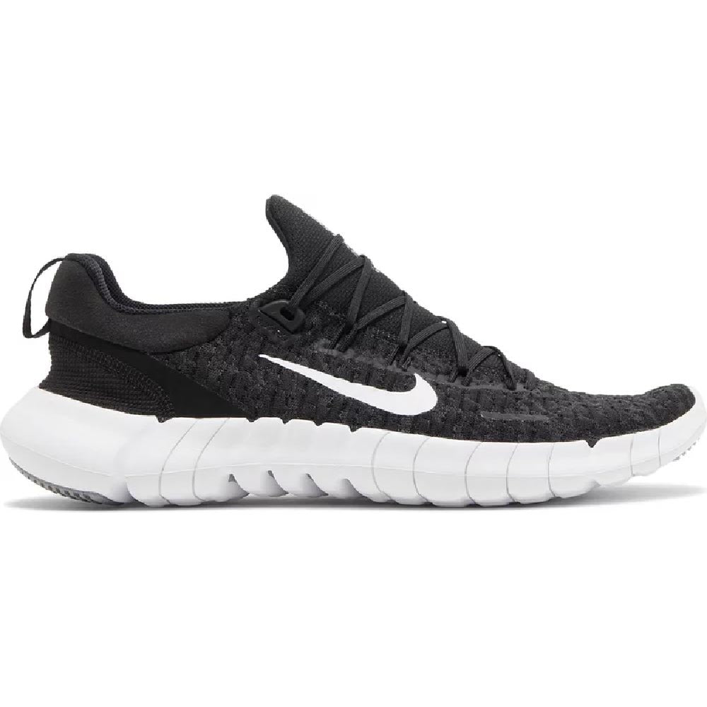 Nike Free Run 5.0 Men's Road Running Shoes, Black/White