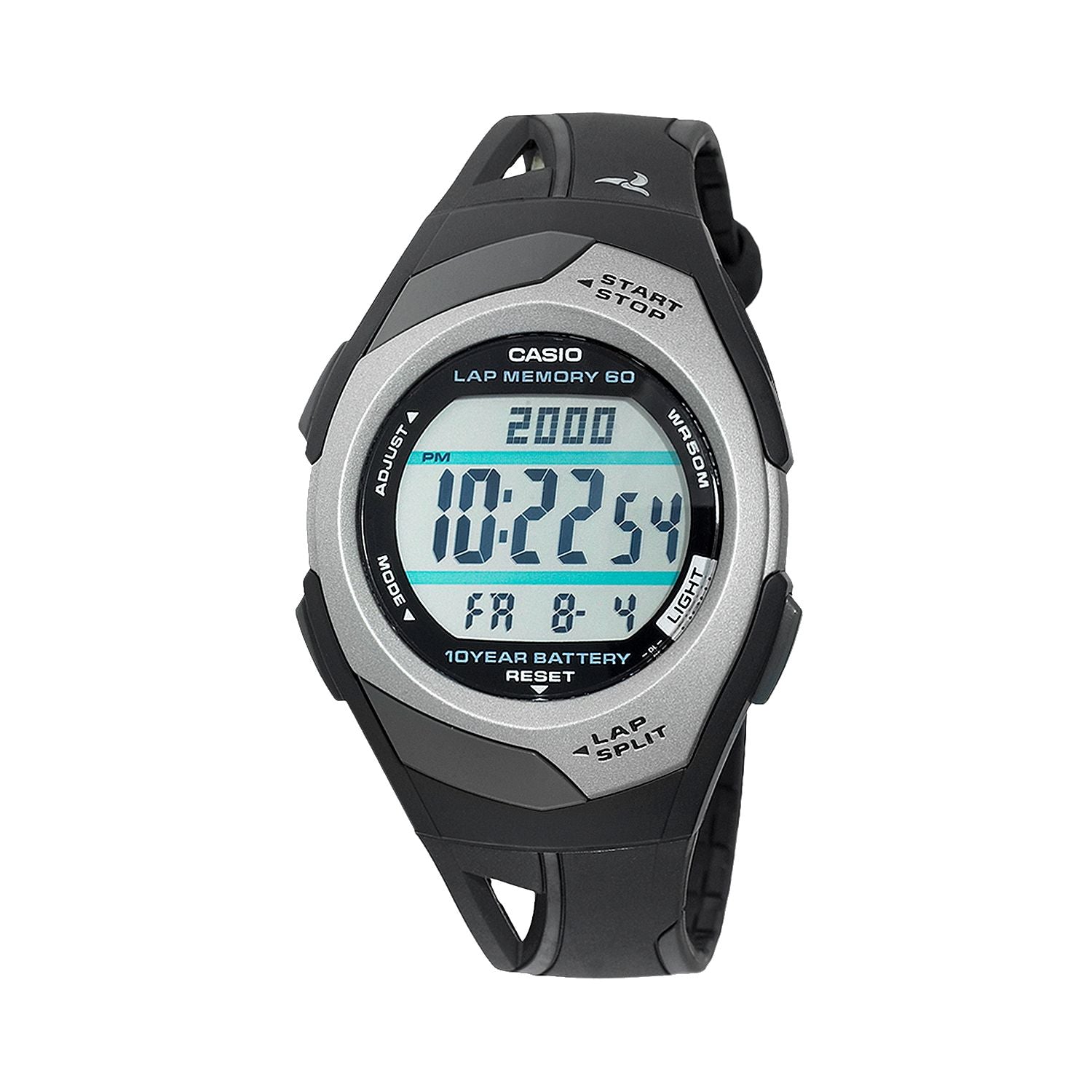 ساعة كرونوغراف رقمية للنساء من سلسلة Runner Series 60-lap - STR300C-1V من Casio