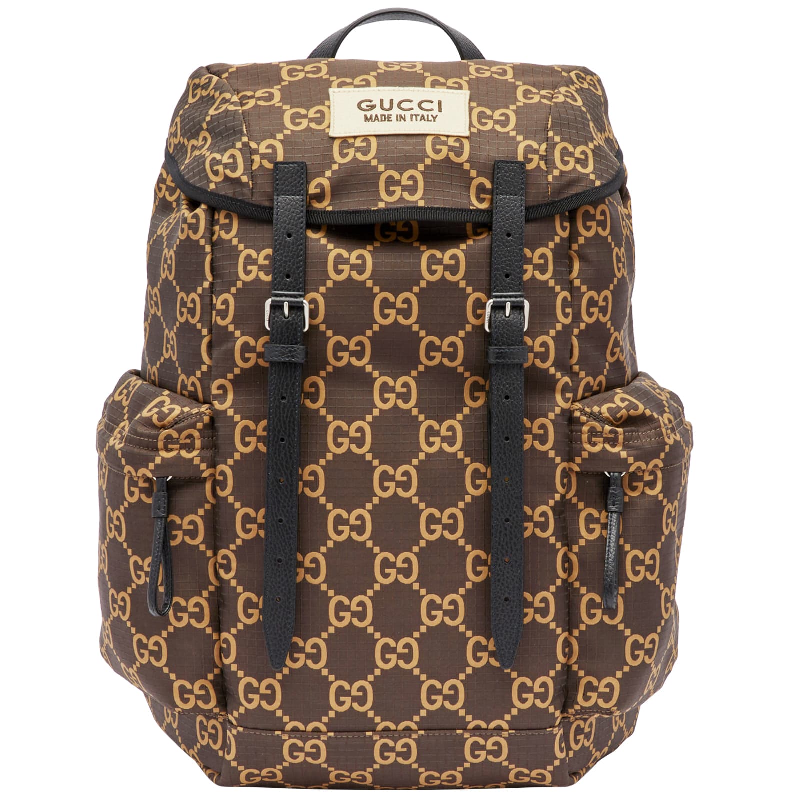 Gucci Gg Ripstop Backpack, Brown