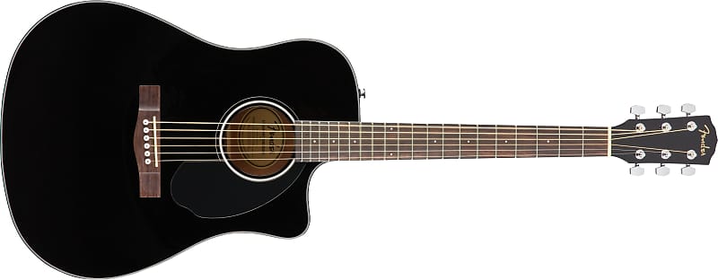 جيتار صوتي كهربائي من Fender CD-60SCE Dreadnought - أسود