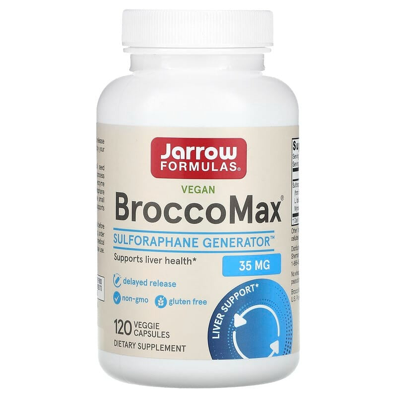 Jarrow Formulas Vegan BroccoMax 35 mg, 120 Veggie Caps