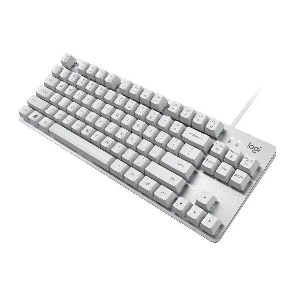 Logitech K835 Gaming Keyboard, Wired, Mechanical, Red Switch, White