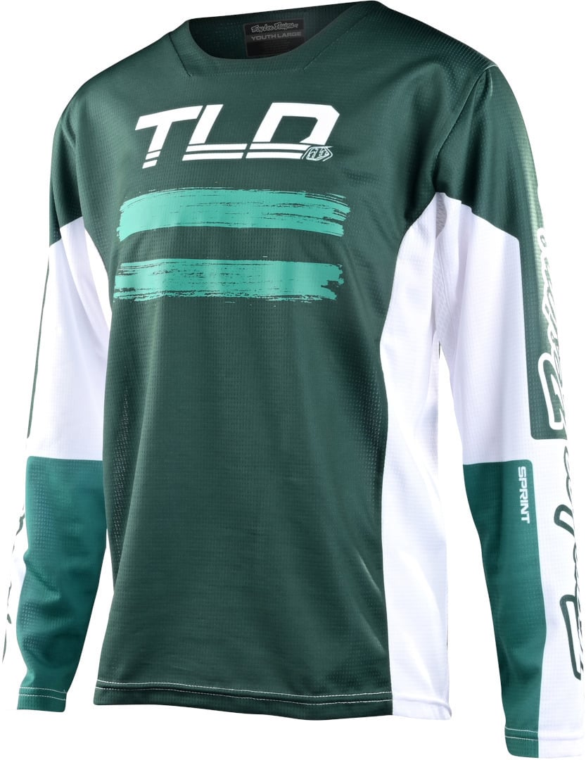 قميص ركوب الدراجات Sprint Marker للشباب من Troy Lee Designs، باللون الأخضر