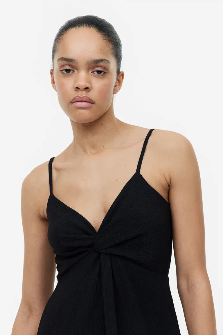 H&M twist dress, black