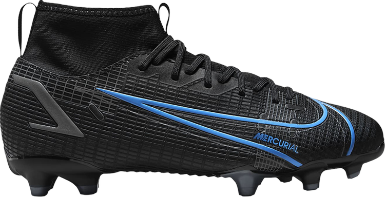 Nike Mercurial Superfly 8 Academy MG GS 'Black Photo Blue' Boots, Black