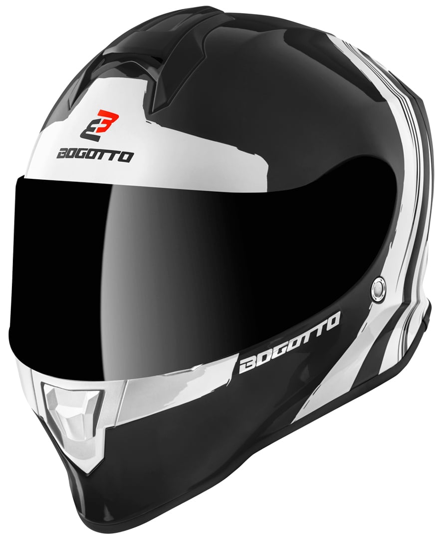 Bogotto V151 Wild-Ride helmet with removable liner, black/white