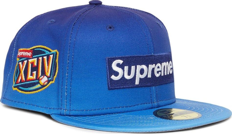 Supreme Gradient Box Logo New Era Baseball Cap, Blue