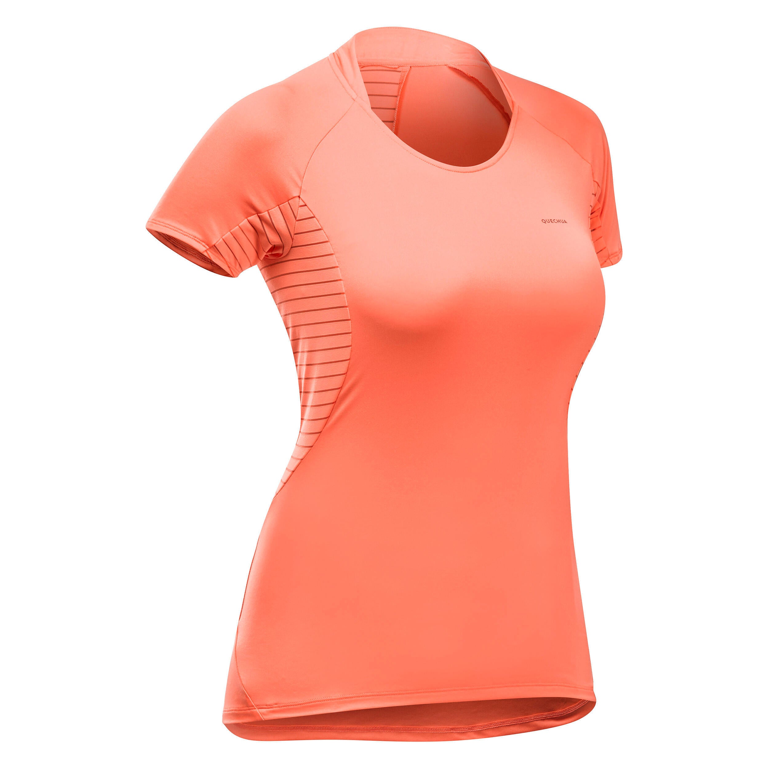 Women's hiking T-shirt Quechua MH500, coral