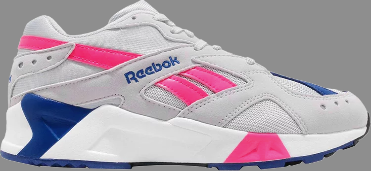 حذاء رياضي Aztrek باللون الوردي الحمضي من Reebok، باللون الرمادي