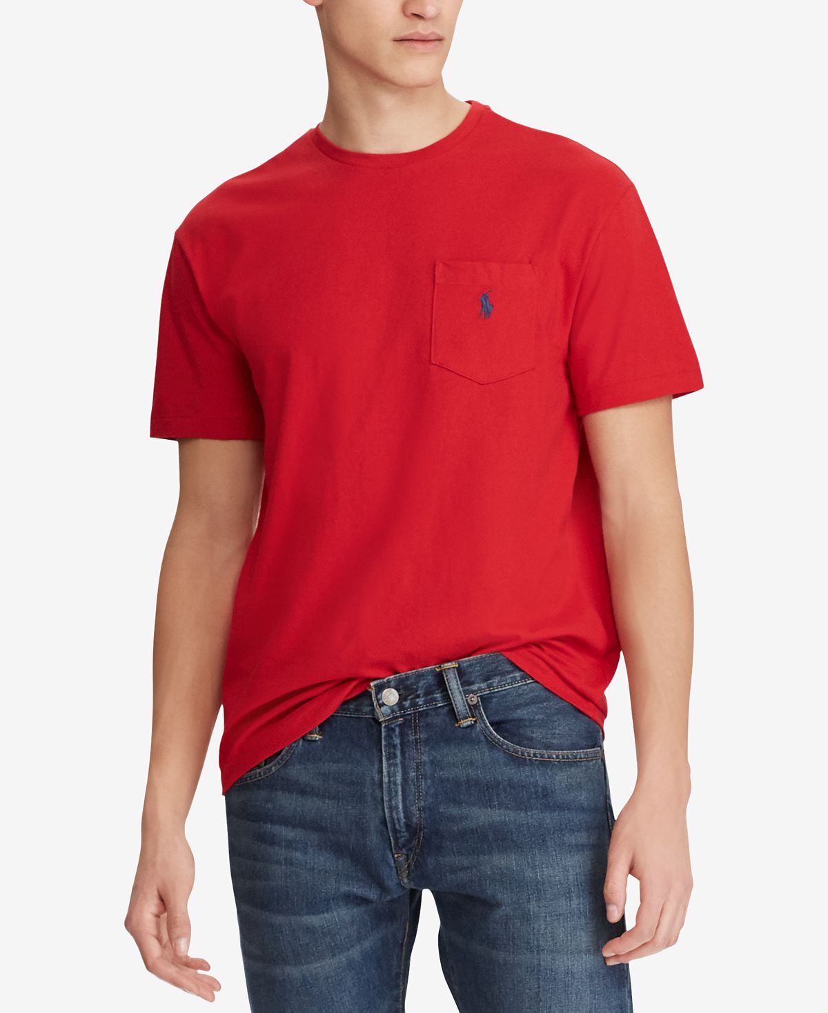 Polo Ralph Lauren Men's Classic Crew Neck Pocket T-Shirt, Multi