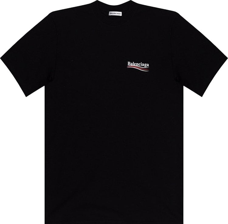 Balenciaga Political Campaign T-Shirt 'Black', black