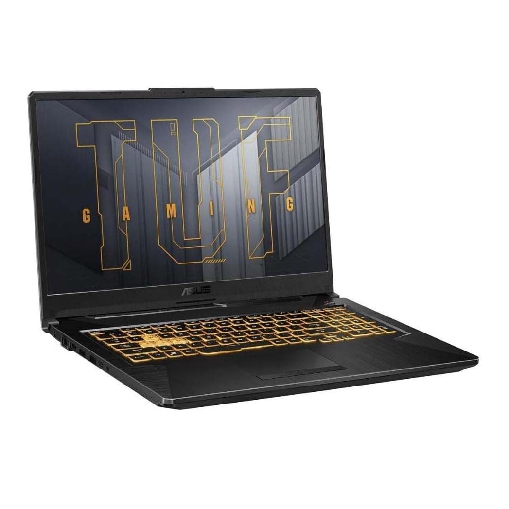 لابتوب ألعاب Asus TUF Gaming A17 2023 مقاس 17.3 بوصة وذاكرة 64 جيجابايت/4 تيرابايت وبطاقة رسومات R7-7735HS وبطاقة رسومات RTX 4050 باللون الأسود ولوحة مفاتيح إنجليزية