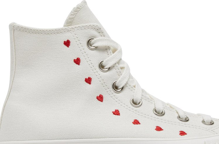 Converse Wmns Chuck Taylor All Star Lift Platform High Embroidered Hearts - White