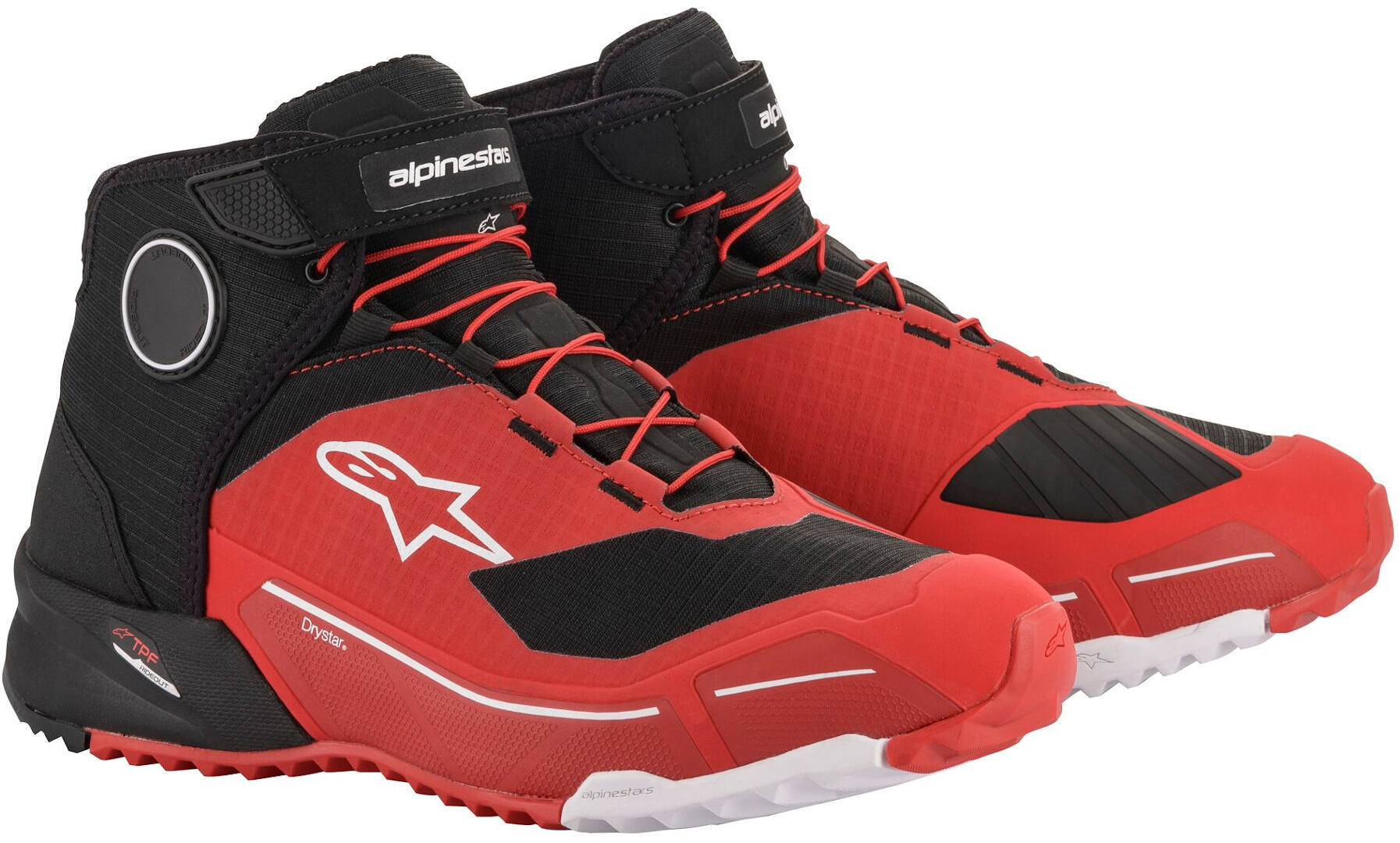 حذاء دراجات نارية Alpinestars CR-X Drystar باللون الأحمر والأسود