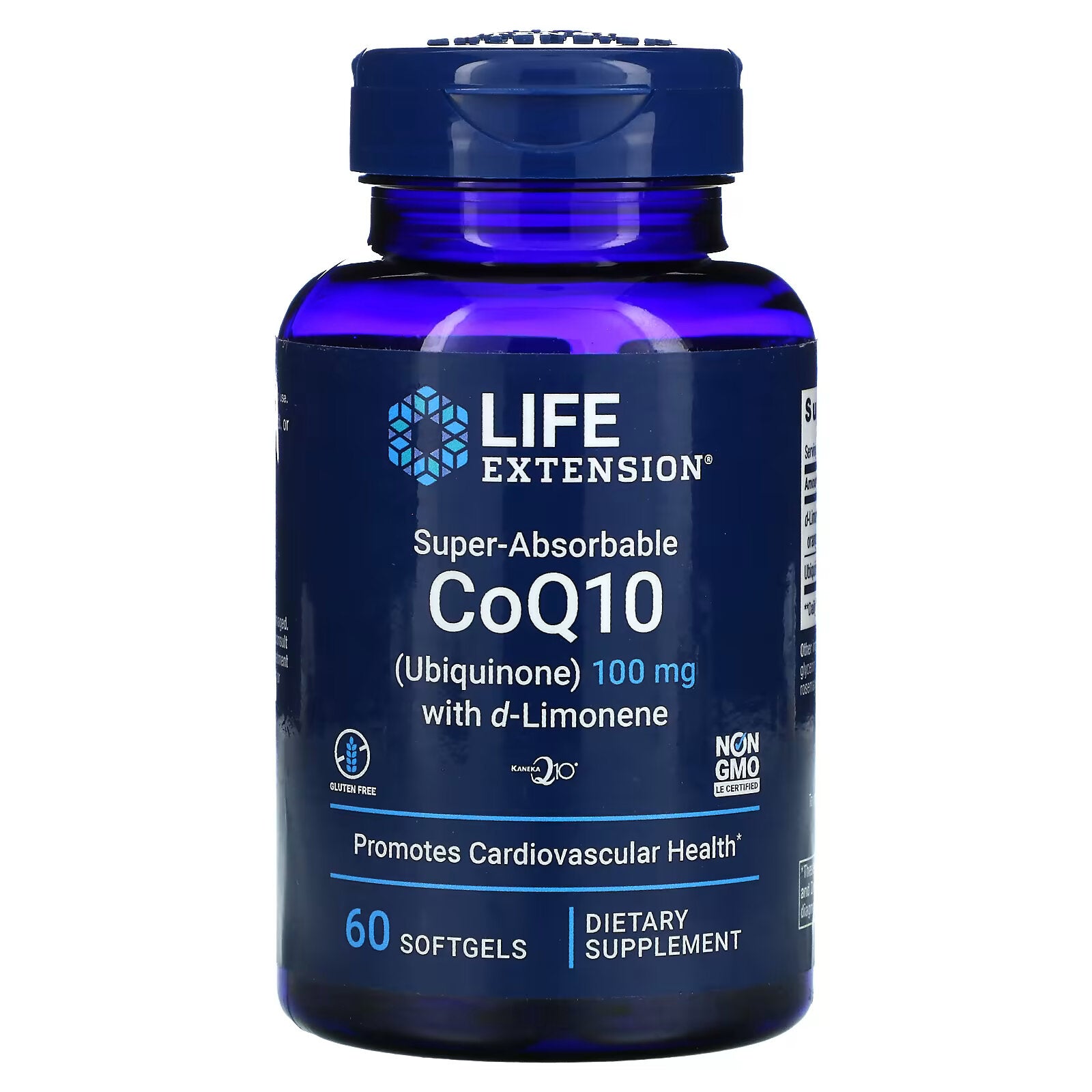 Life Extension, Co Q10 فائق الامتصاص، CoQ10 فائق الامتصاص (يوبيكوينون) مع د-ليمونين 100 مجم، 60 كبسولة