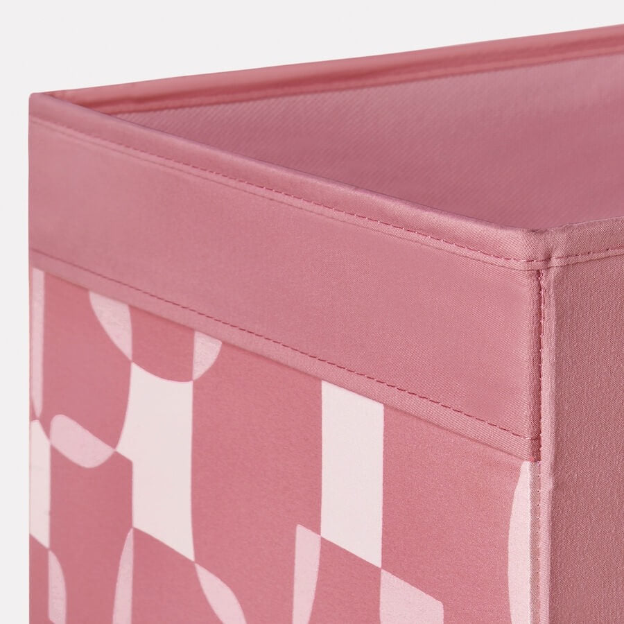 Ikea Drona box 33x38x33 cm, pink/white