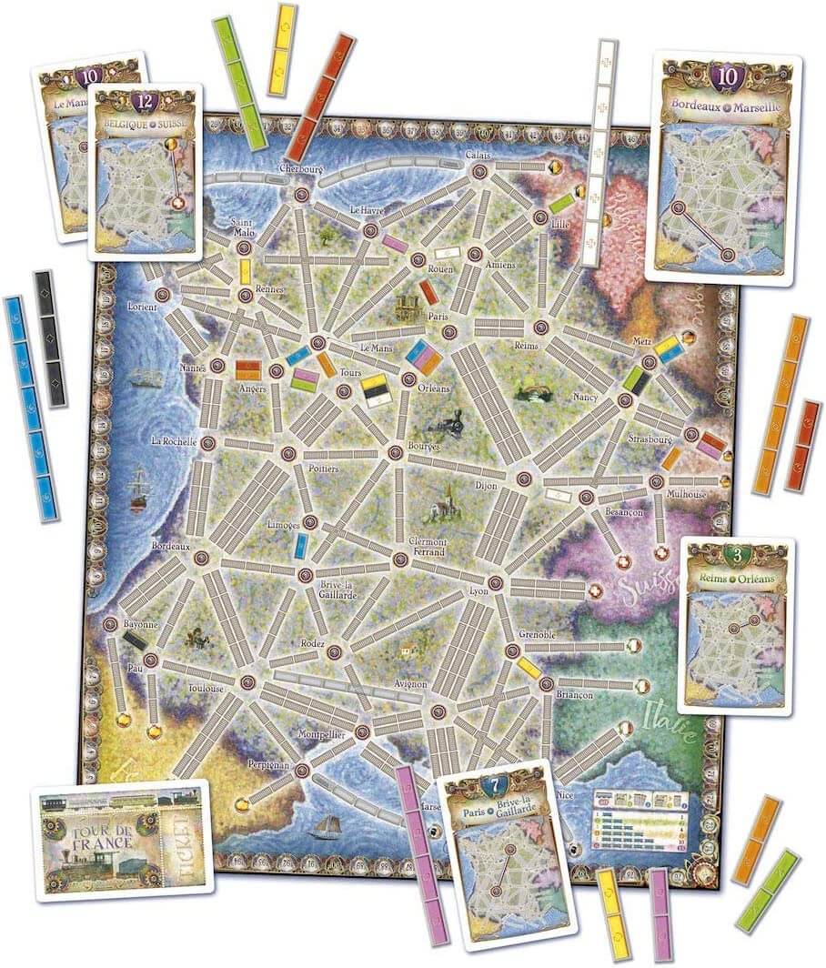 Add-on for the board game Days of Wonder: Ticket To Ride France + Old West