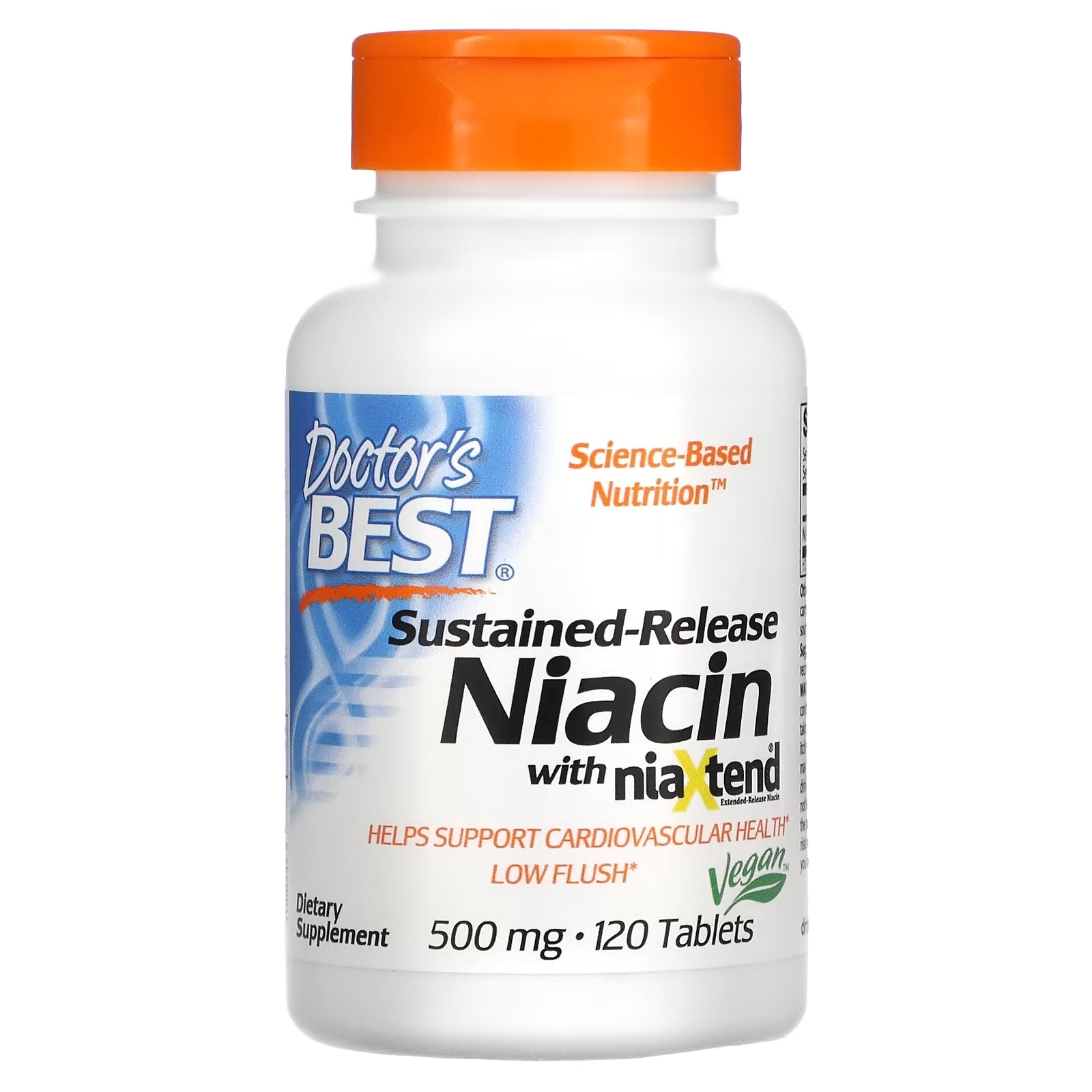 Doctor's Best Time Release Niacin with niaXtend, 120 tablets