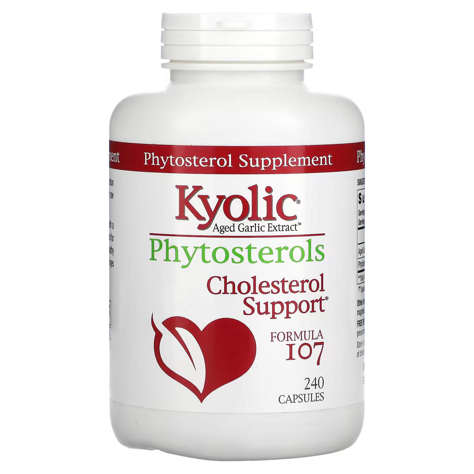 Kyolic, Aged Garlic Extract, Phytosterols, Formula 107, 240 Capsules