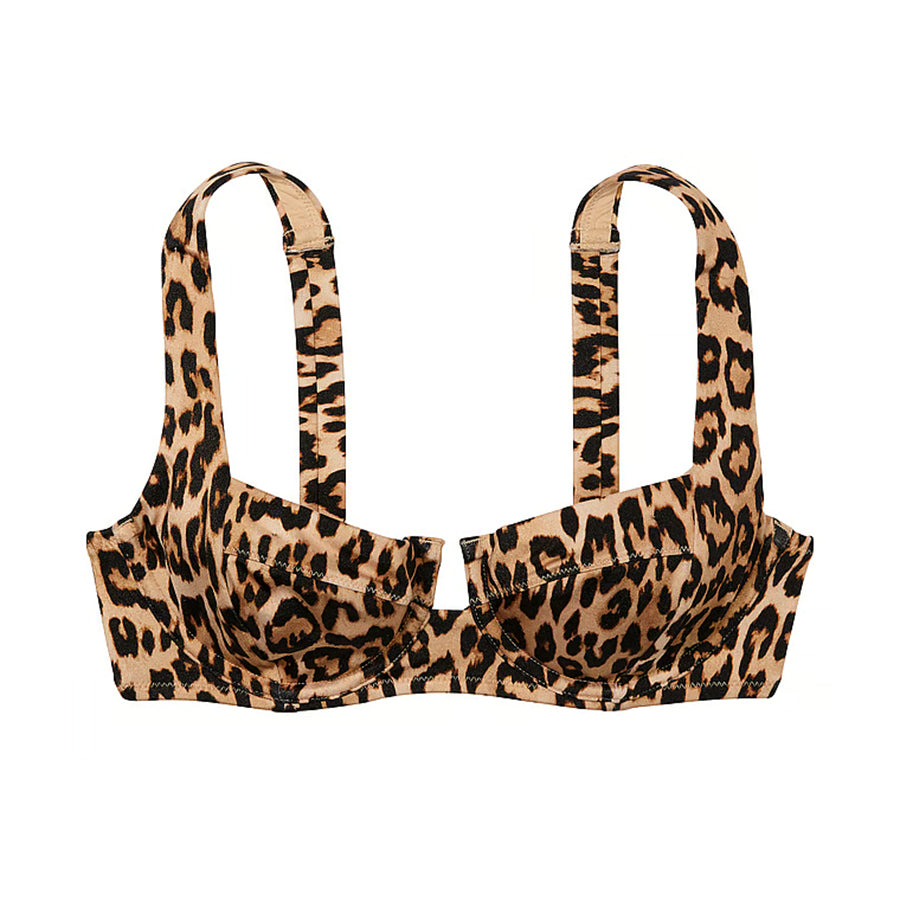 Victoria's Secret Swim Mix & Match Full-Coverage Smooth Bikini Top, Leopard