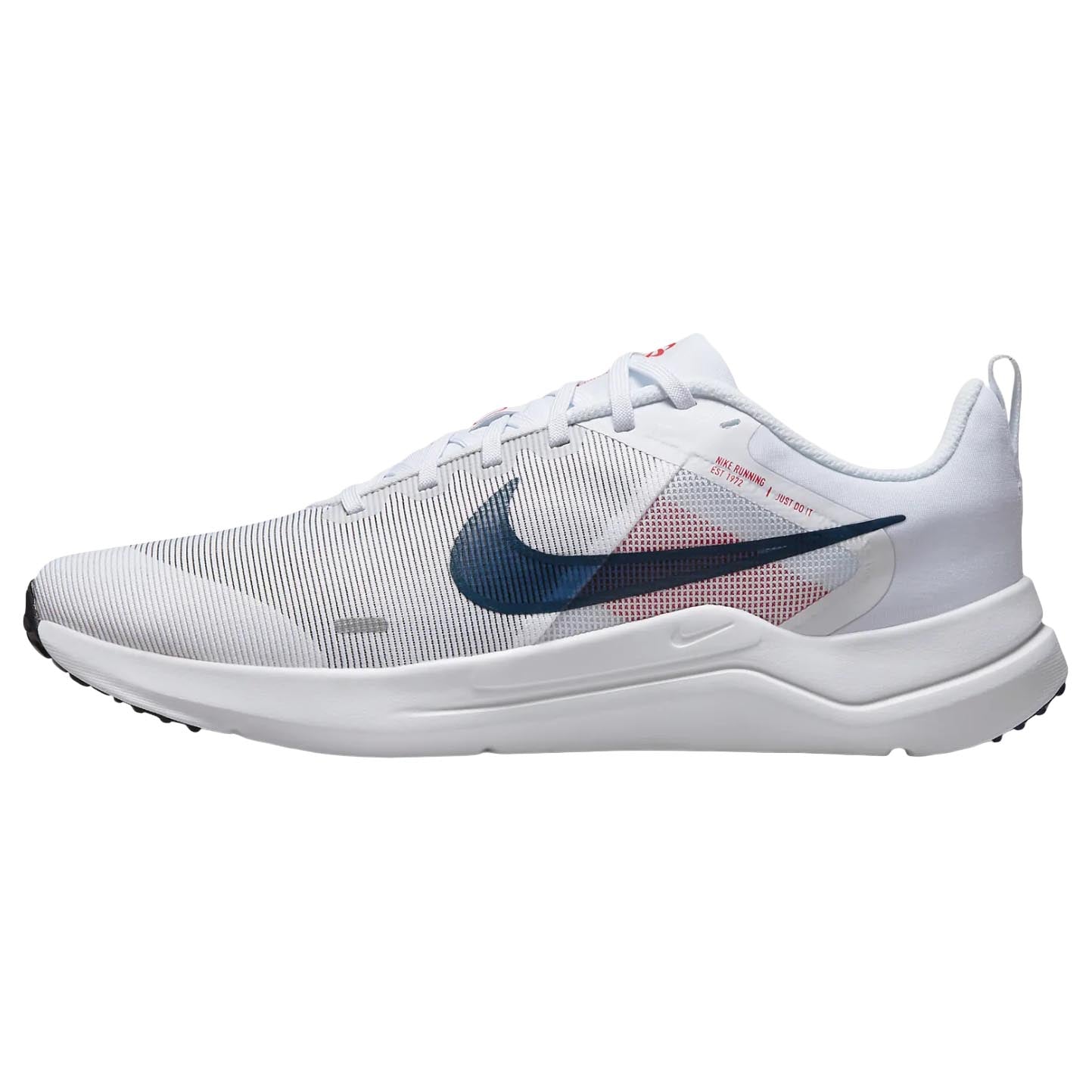 Nike Downshifter 12 sneakers, white/navy blue