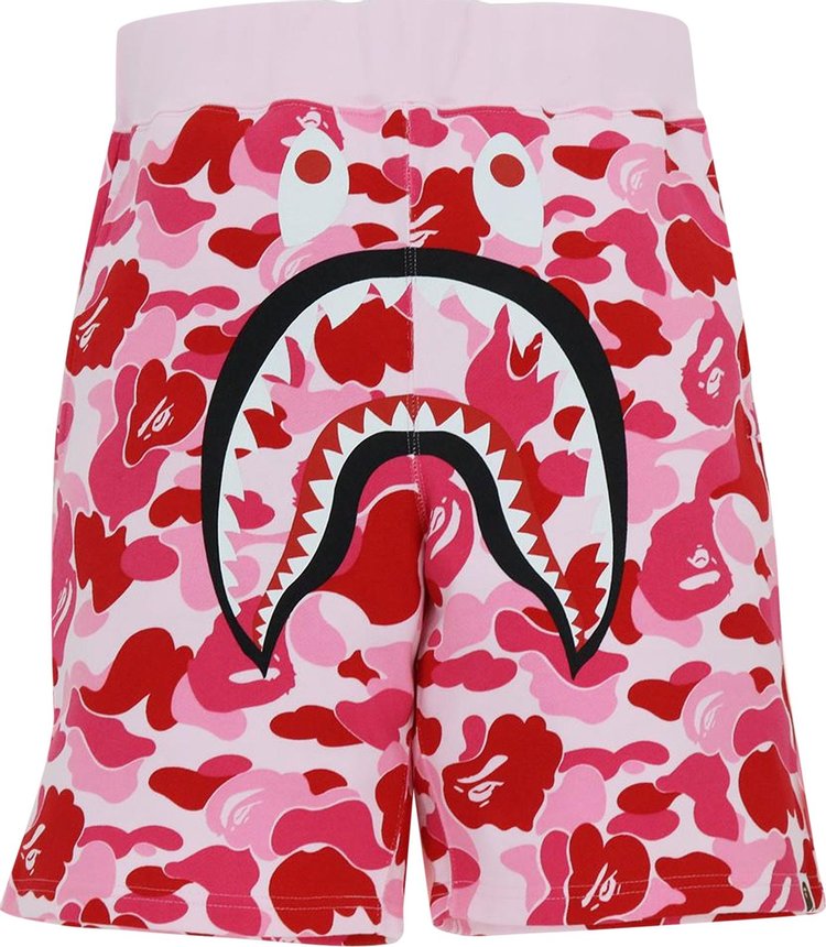 BAPE Big ABC Camo Shark Sweat Shorts 'Pink', Pink