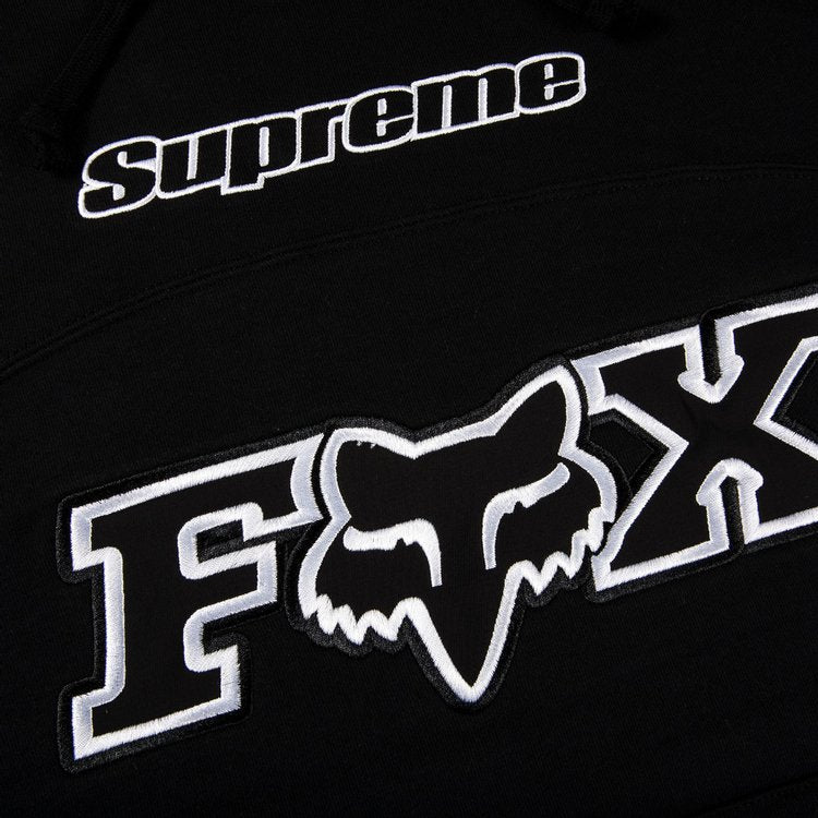 سويت شيرت Supreme x Fox Racing بغطاء رأس "أسود"