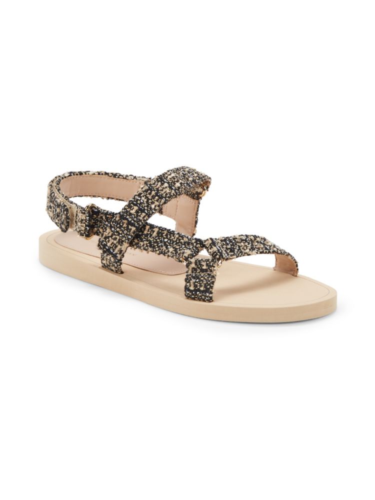 Vail Stuart Weitzman Patterned Sports Sandals, Black