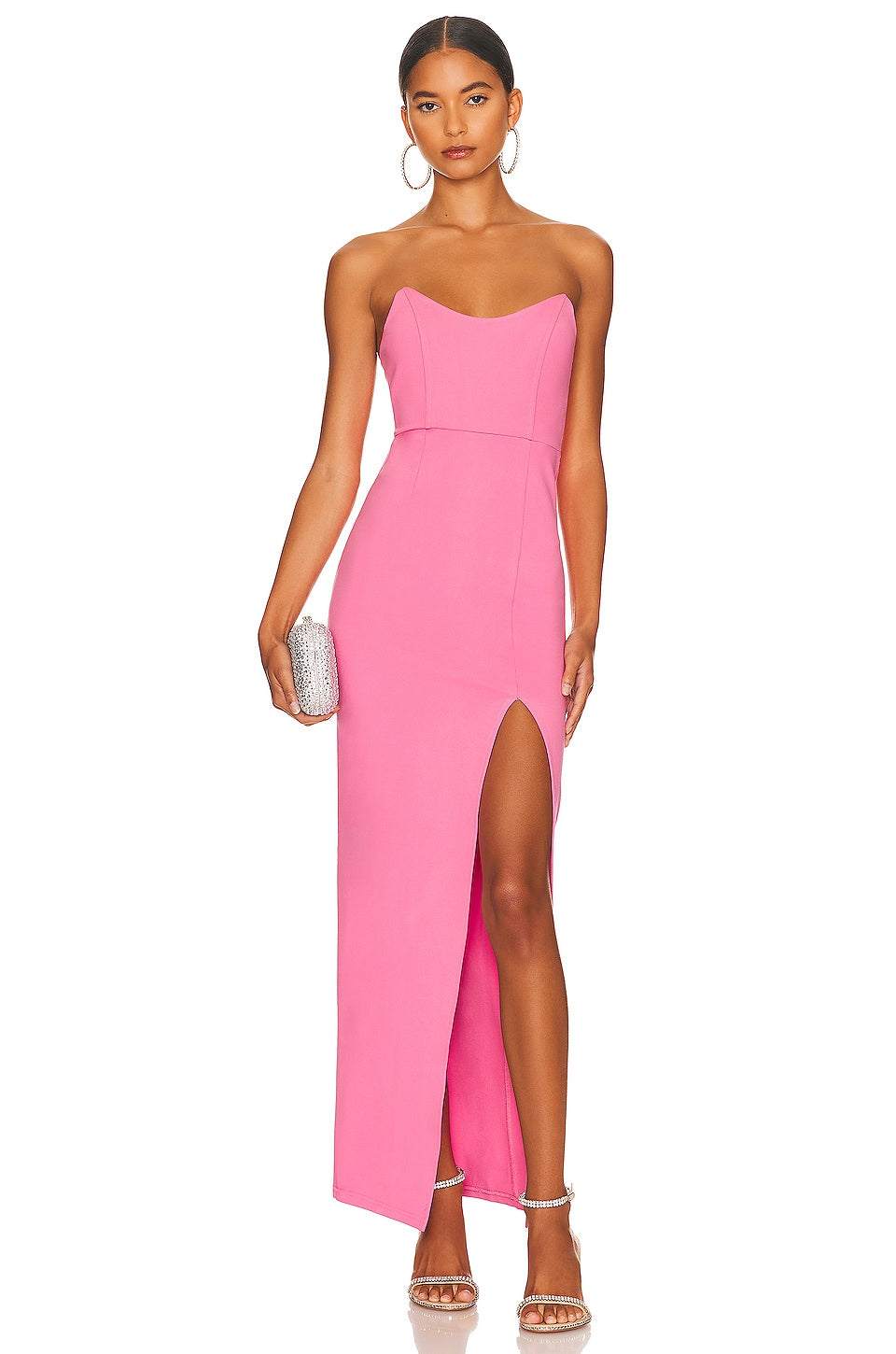 Superdown Ryleigh Strapless Maxi Dress, Pink