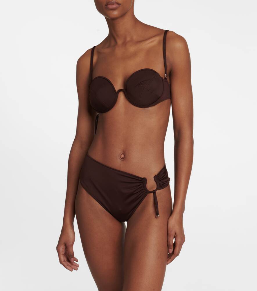 Le Haut Aouro JACQUEMUS bikini top, brown