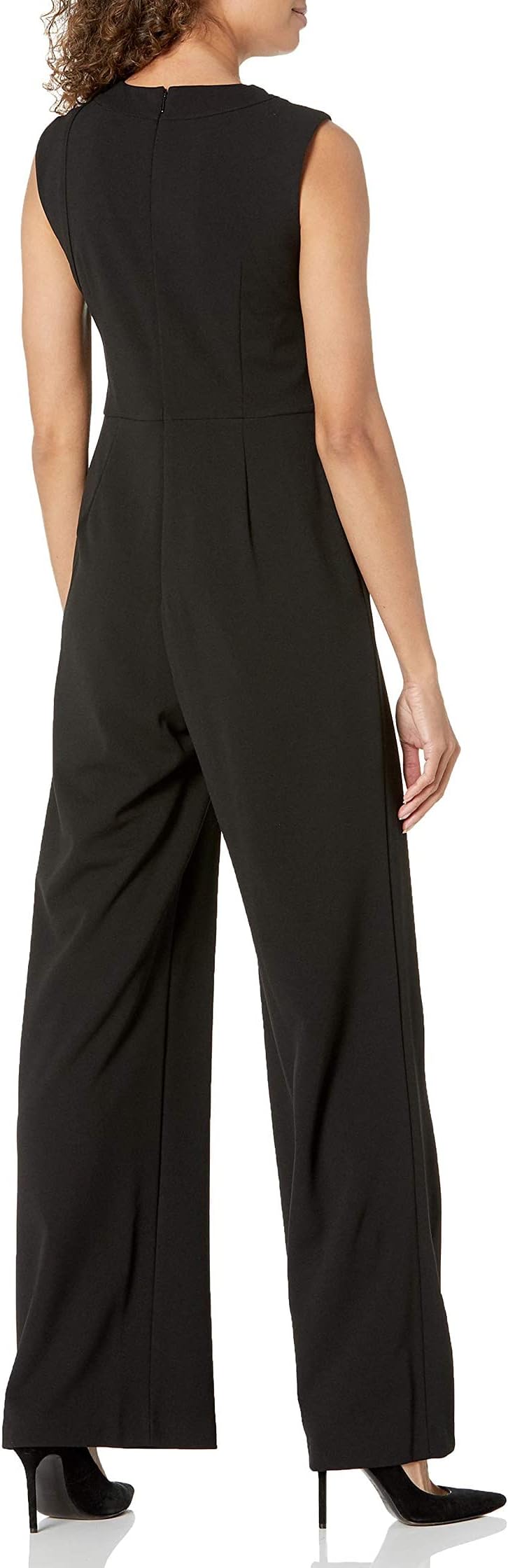 Calvin Klein Women's Sleeveless Cutout Jumpsuit, Black