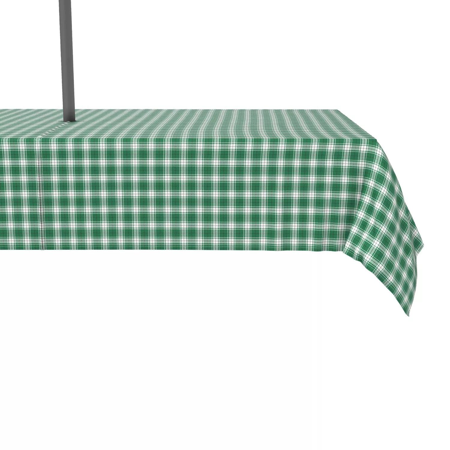 Water-repellent, outdoor, 100% polyester Checkered Christmas Green, 60x104 inches