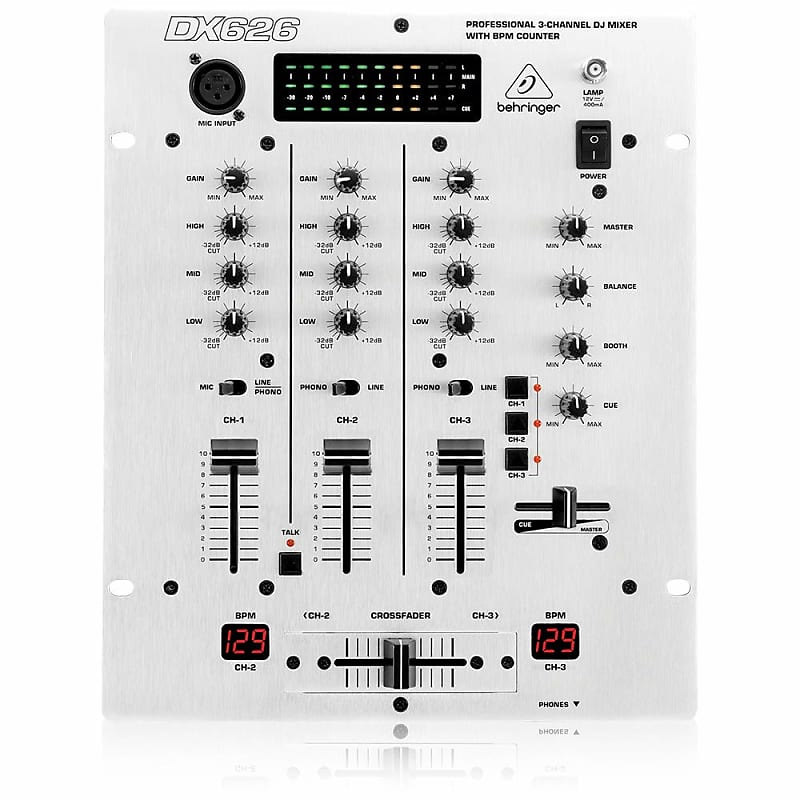 Behringer Pro Mixer DX626 3-Channel DJ Mixer