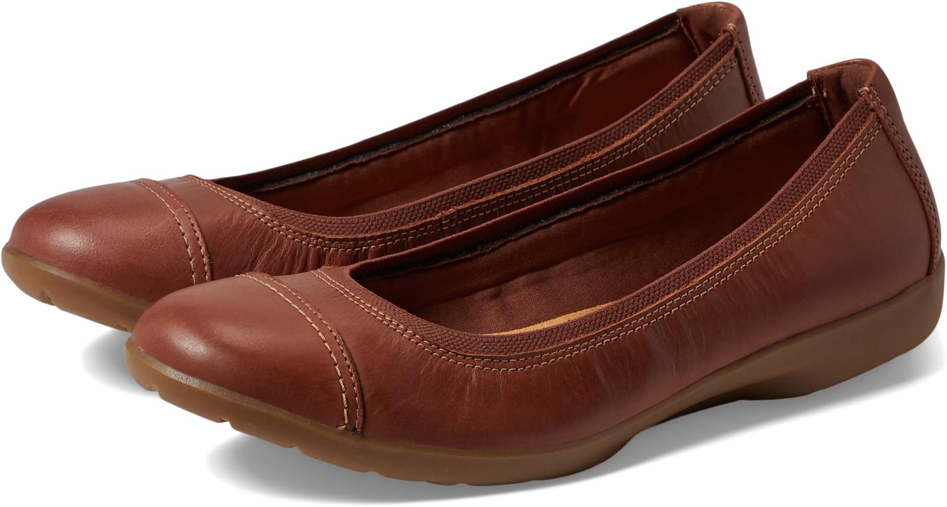 Meadow Opal Clarks ballerinas, light brown leather