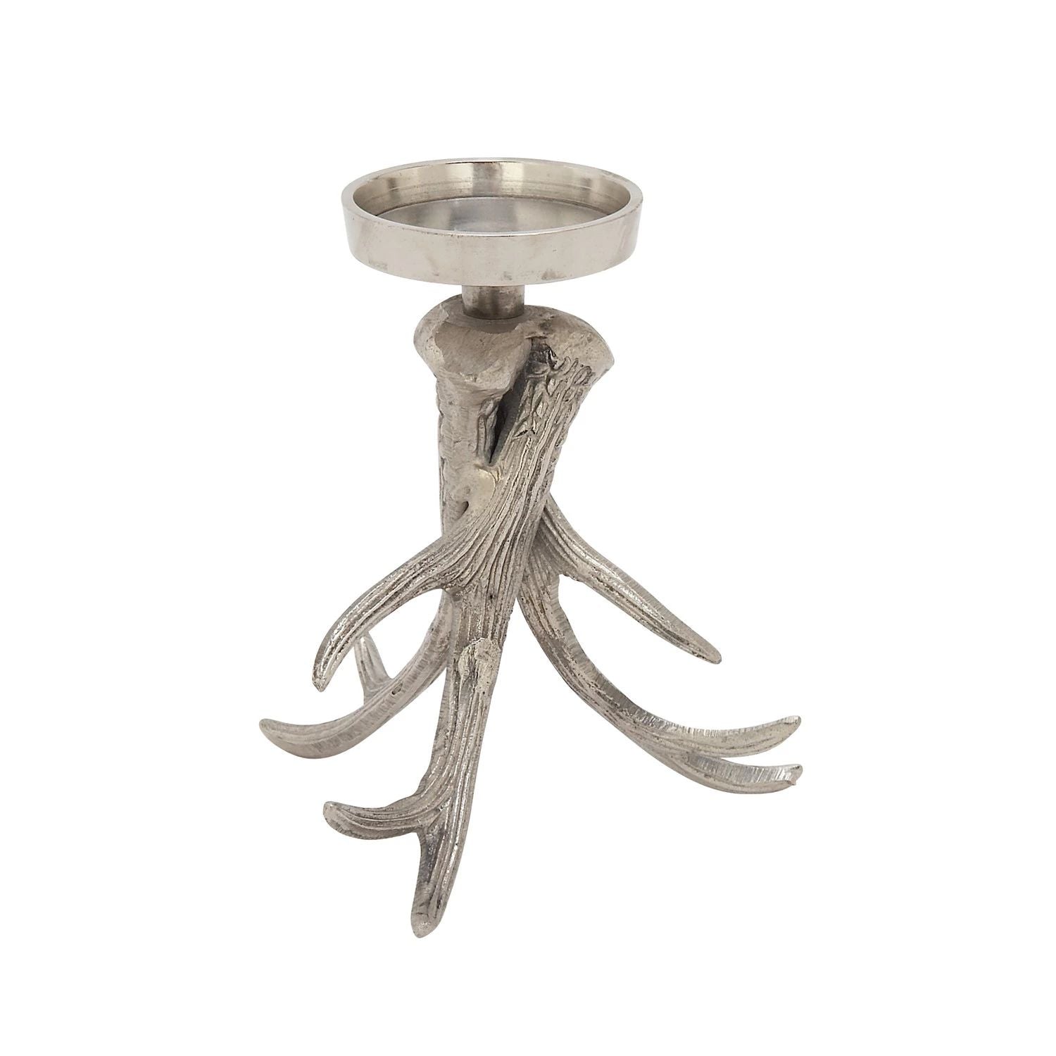 Stella & Eve aluminum candle holder with horns