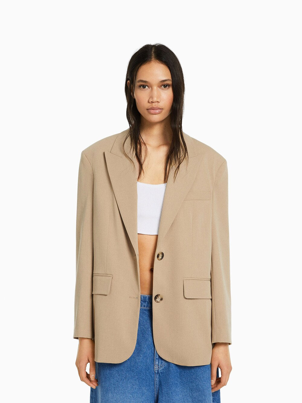 Bershka blazer, taupe