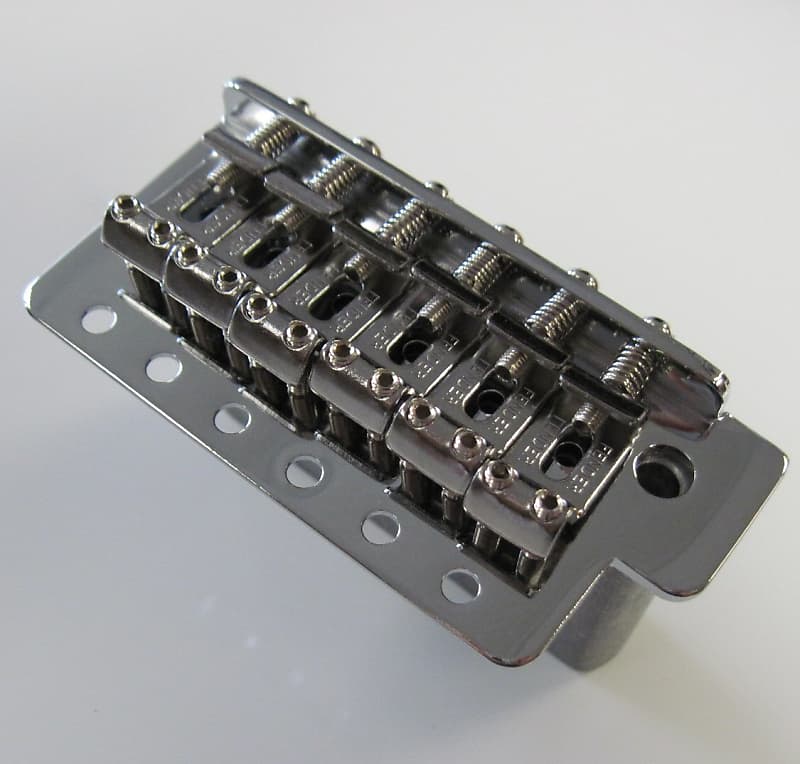 جسر الحاجز لليد اليسرى من Mexico Standard Stratocaster Tremolo 0071016000 Lefty LH Big Block Vintage Strat Tremolo Bridge 007-1016-000